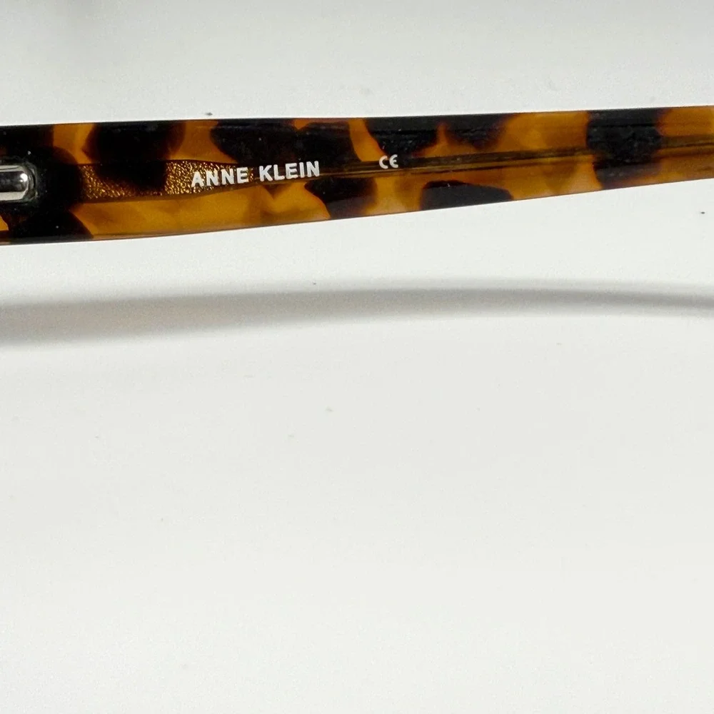 Anne Klein AK5030 Mocha Eyeglasses Tortoise Rectangle Frames 54-15-135 Lion Logo